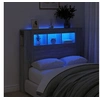 Image de Tête de lit à LED sonoma gris 120x18,5x103,5 cm bois ingénierie