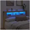 Image de Tête de lit à LED chêne sonoma 180x18,5x103,5cm bois ingénierie