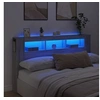 Image de Tête de lit à LED sonoma gris 180x18,5x103,5 cm bois ingénierie