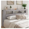 Image de Tête de lit à LED sonoma gris 200x18,5x103,5 cm bois ingénierie