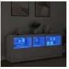 Image de Buffet avec Lumières LED, Armoire avec Porte, Meuble de Rangement, Organisateur de Salle de Séjour Intérieur, 3208995
