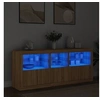 Image de Buffet avec Lumières LED, Armoire avec Porte, Meuble de Rangement, Organisateur de Salle de Séjour Intérieur, 3208997
