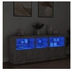 Image de Buffet avec Lumières LED, Armoire avec Porte, Meuble de Rangement, Organisateur de Salle de Séjour Intérieur, 3208998