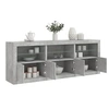 Image de Buffet avec lumières LED gris béton 181,5x37x67 cm3209005
