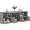 Image de Buffet avec lumières LED sonoma gris 181,5x37x67 cm