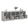 Image de Buffet avec lumières LED gris béton 202x37x67 cm