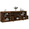 Image de Dressoir met LED-verlichting 202x37x67 cm gerookt eikenkleurig3209013