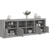 Image de Dressoir met LED-verlichting 202x37x67 cm grijs sonoma eiken3209014