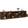 Image de Dressoir met LED-verlichting 283,5x37x67 cm gerookt eikenkleur3209020