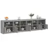Image de Dressoir met LED-verlichting 283x37x67 cm grijs sonoma eiken3209021