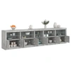 Image de Buffet avec lumières LED gris béton 283x37x67 cm3209026