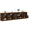 Image de Buffet avec lumières LED chêne fumé 283x37x67 cm