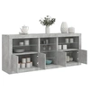 Image de Buffet avec lumières LED gris béton 162x37x67 cm3209033