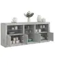 Image de Buffet avec lumières LED gris béton 181,5x37x67 cm3209040