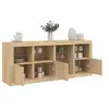 Image de Buffet avec lumières LED chêne sonoma 164x37x67 cm