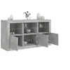 Image de Buffet avec lumières LED gris béton 123x37x67 cm3209061