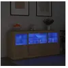 Image de Buffet avec Lumières LED, Armoire avec Porte, Meuble de Rangement, Organisateur de Salle de Séjour Intérieur, 3209067