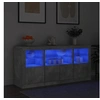 Image de Buffet avec lumières LED gris béton 142,5x37x67 cm