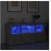 Image de Buffet avec Lumières LED, Armoire avec Porte, Meuble de Rangement, Organisateur de Salle de Séjour Intérieur, 3209070