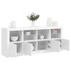 Image de Buffet avec lumières LED blanc 163x37x67 cm
