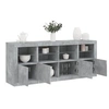 Image de Buffet avec lumières LED gris béton 163x37x67 cm3209075