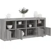 Image de Dressoir met LED-verlichting 163x37x67 cm grijs sonoma eiken3209077