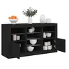 Image de Buffet avec lumières LED noir 123x37x67 cm3209080