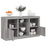 Image de Buffet avec lumières LED sonoma gris 123x37x67 cm