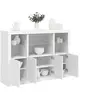 Image de Buffets avec lumières LED 3 pcs blanc bois d'ingénierie3209107