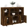 Image de Buffets avec lumières LED 3 pcs chêne fumé bois d'ingénierie3209111