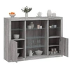 Image de Buffets avec lumières LED 3 pcs sonoma gris bois d'ingénierie, meuble buffet, meuble de rangement de cuisine, meuble 3209133