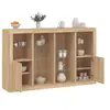 Image de Buffets avec lumières LED 3 pcs chêne sonoma bois d ingénierie