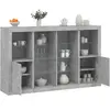Image de Buffets avec lumières LED 3 pcs gris béton bois d ingénierie
