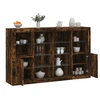 Image de Buffets avec lumières LED 3 pcs chêne fumé bois d ingénierie