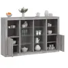 Image de Buffets avec lumières LED 3 pcs sonoma gris bois d ingénierie