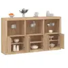 Image de Buffet avec Lumières LED, Armoire avec Porte, Meuble de Rangement, Organisateur de Salon Entrée Salle de Séjour, 3209151