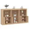 Image de Buffet avec Lumières LED, Armoire avec Porte, Meuble de Rangement, Organisateur de Salon Entrée Salle de Séjour, 3209179