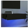 Image de Meuble TV avec éclairage LED noir 60x35x15,5 cm