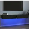 Image de Meubles TV avec éclairage LED 2 pcs noir 60x35x15,5 cm