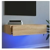 Image de Meuble TV avec éclairage LED chêne sonoma 60x35x15,5 cm, armoire avec lumières led, support tv, armoire murale, 842890