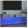 Image de Meubles TV avec lumières LED 2 pcs gris béton 60x35x15,5 cm