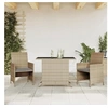 Image de Ensemble de Bistro avec Coussins 3 pcs, Chaises et Table de Patio, Meubles de Terrasse Arrière-cour Extérieur, 365121