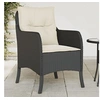 Image de Lot de 2 chaise H. 86 cm empilable non pliable exterieur en resine tressee noir