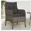 Image de Lot de 2 Chaises de Jardin avec Coussins, Sièges de Patio avec Housse Amovible, Meubles d'Extérieur Terrasse, Gris 365147