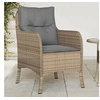 Image de Chaises de jardin avec coussins lot de 2 mélange beige rotin365149