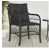 Image de Lot de 2 Chaises de Jardin avec Coussins, Sièges de Patio avec Housse Amovible, Meubles d'Extérieur Terrasse, Noir 365153