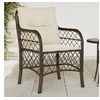 Image de Lot de 2 chaise exterieur empilable non pliable en resine tressee H. 86 cm marron