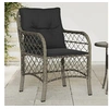 Image de Lot de 2 chaise en resine tressee empilable non pliable exterieur H. 86 cm gris