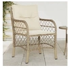 Image de Chaises de jardin avec coussins lot de 2 beige résine tressée 365156