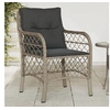 Image de Chaises de jardin coussins lot de 2 gris clair résine tressée 365158